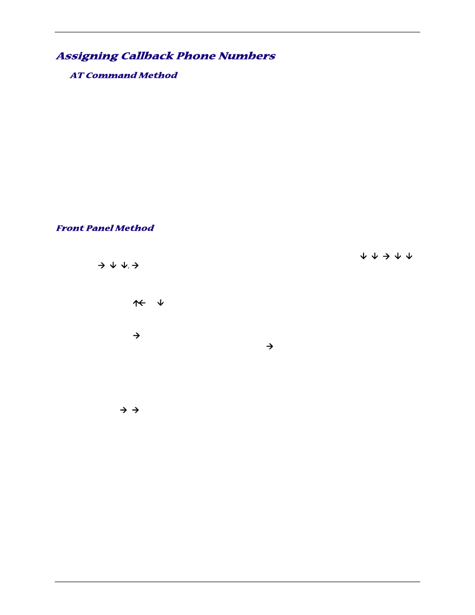 Assigning callback phone numbers | Multi-Tech Systems PN S000408C User Manual | Page 36 / 56