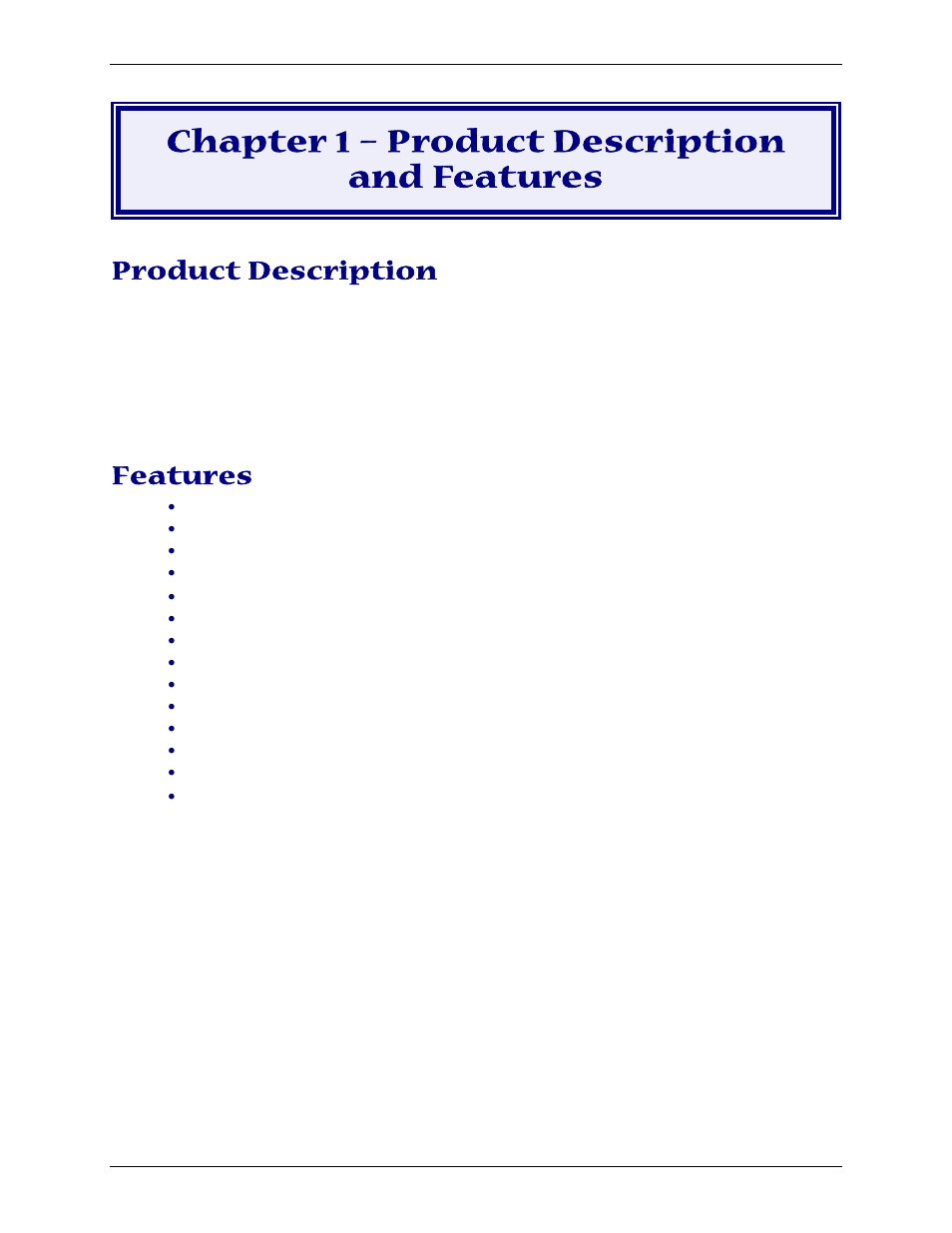 Chapter 1 – product description and features, Product description, Features | Multi-Tech Systems PN S000408C User Manual | Page 4 / 56