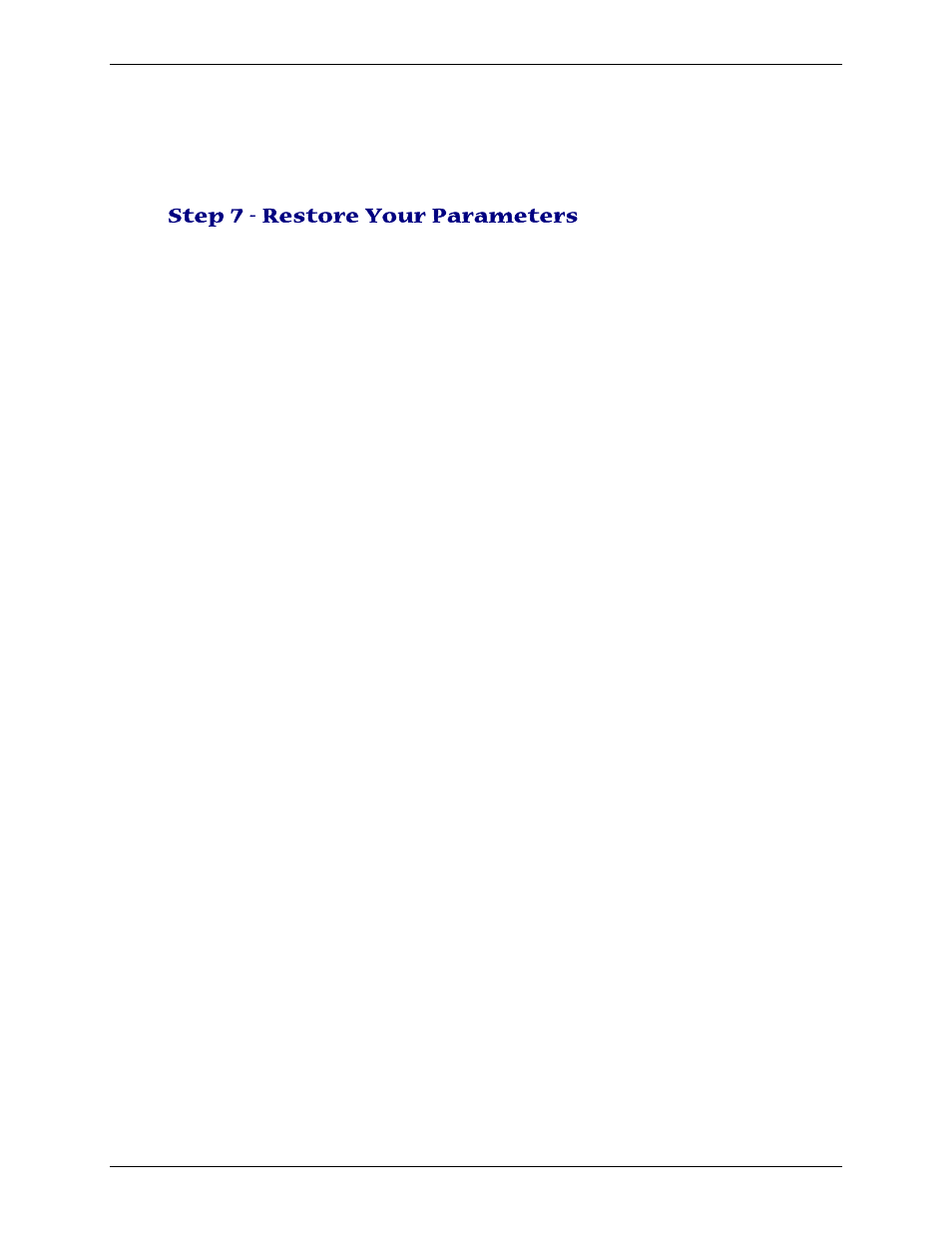 Step 7 - restore your parameters | Multi-Tech Systems PN S000408C User Manual | Page 48 / 56