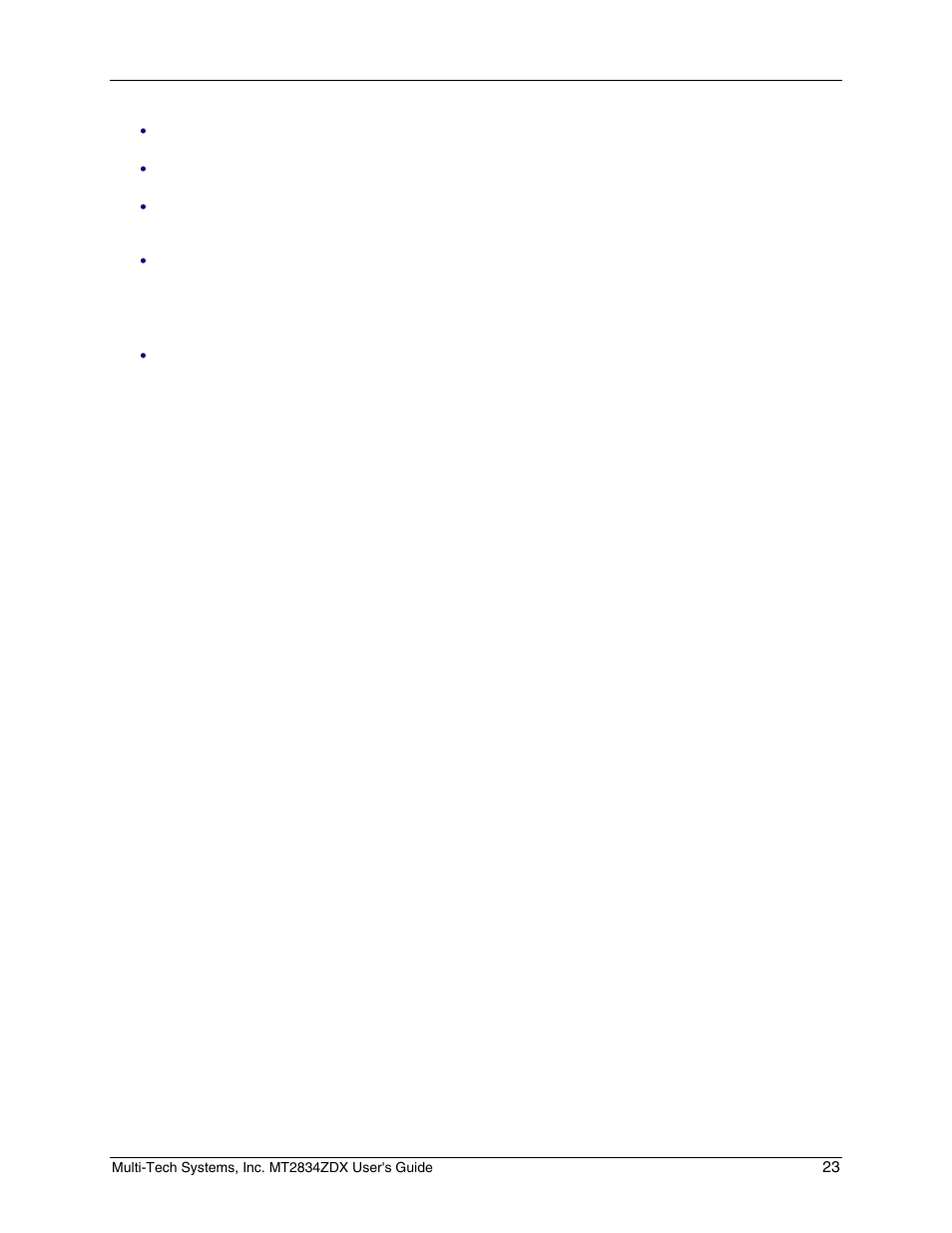 Multi-Tech Systems MT2834ZDX User Manual | Page 23 / 34