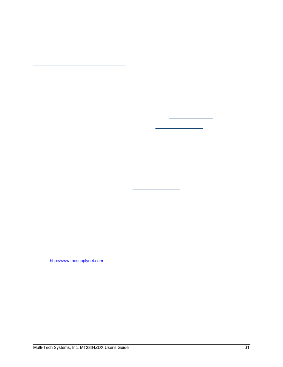 Repair procedures for international distributors, Replacement parts, Online warranty registration | About the internet | Multi-Tech Systems MT2834ZDX User Manual | Page 31 / 34