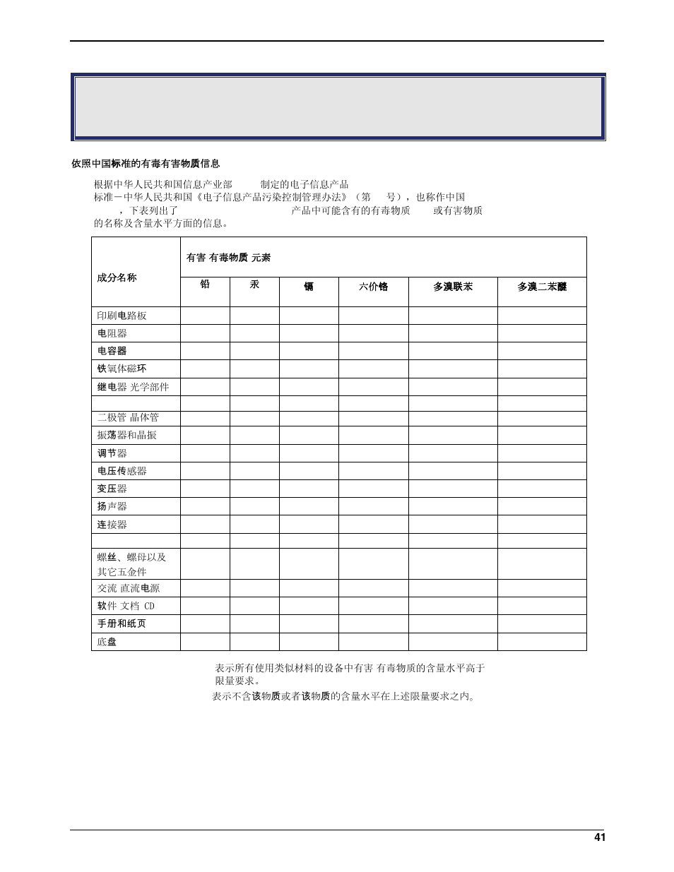 13bappendix h – rohs ht/ts substance concentration, Appendix h – rohs ht/ts substance concentration | Multi-Tech Systems MultiModem ZBA User Manual | Page 41 / 43