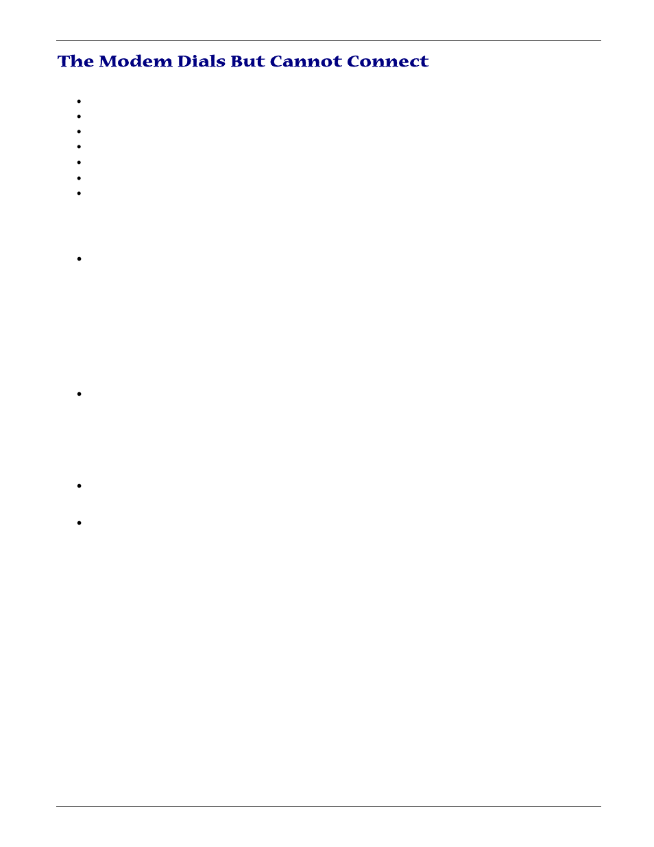 The modem dials but cannot connect | Multi-Tech Systems MT5656ZDX User Manual | Page 19 / 28