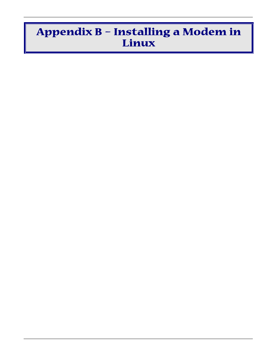 Appendix b – installing a modem in linux | Multi-Tech Systems MT5656ZDX User Manual | Page 23 / 28