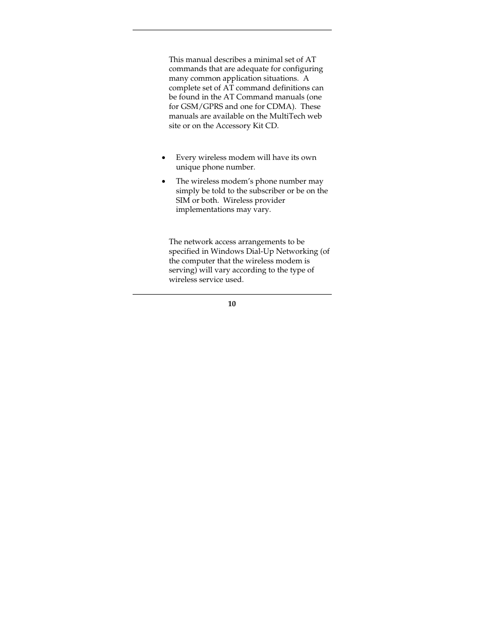 And info, Ber for the wireless modem, K access | Multi-Tech Systems MTCBA-G-F2 User Manual | Page 10 / 61