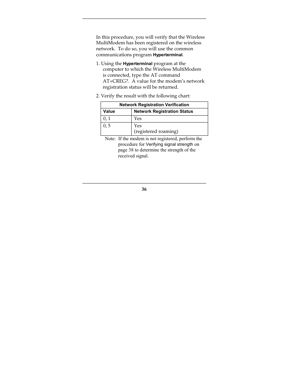 Ng network registration | Multi-Tech Systems MTCBA-G-F2 User Manual | Page 36 / 61