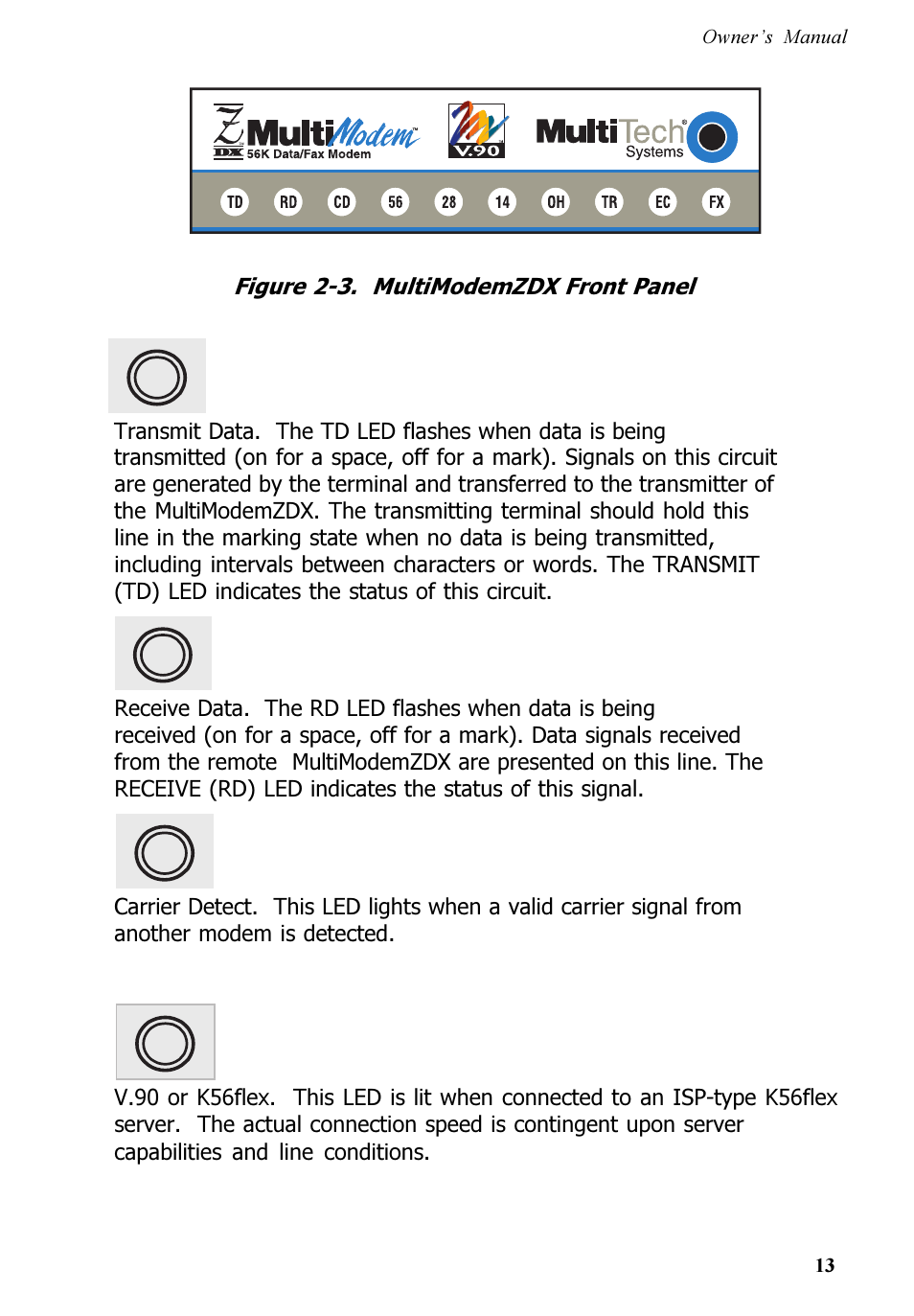Multi-Tech Systems MT5600ZDX User Manual | Page 13 / 84