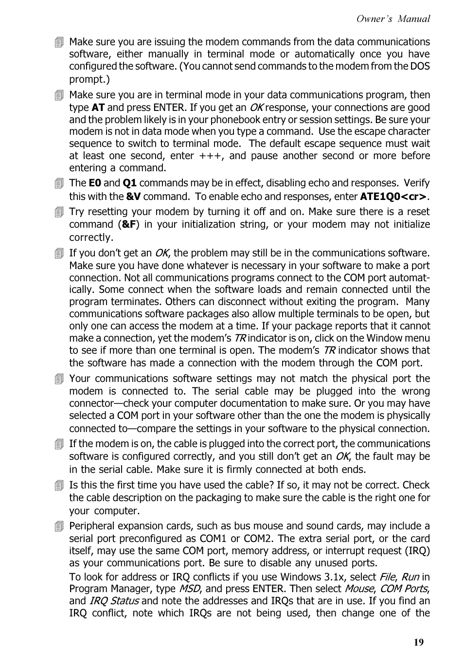 Multi-Tech Systems MT5600ZDX User Manual | Page 19 / 84