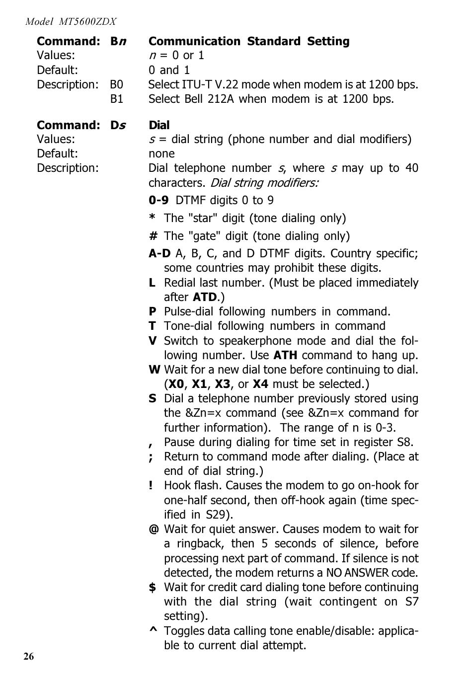 Multi-Tech Systems MT5600ZDX User Manual | Page 26 / 84