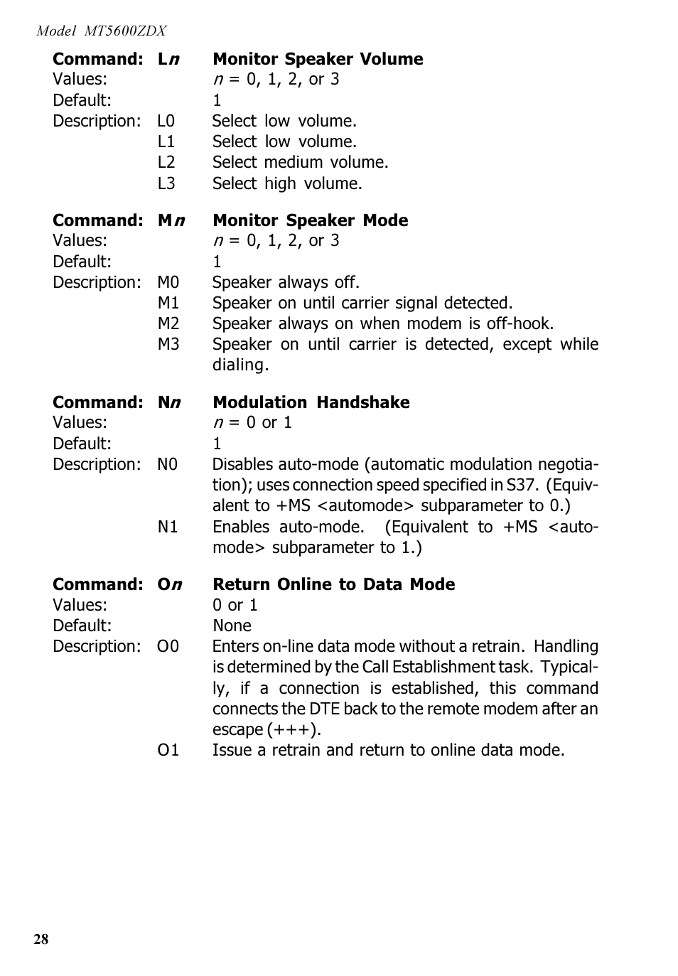 Multi-Tech Systems MT5600ZDX User Manual | Page 28 / 84