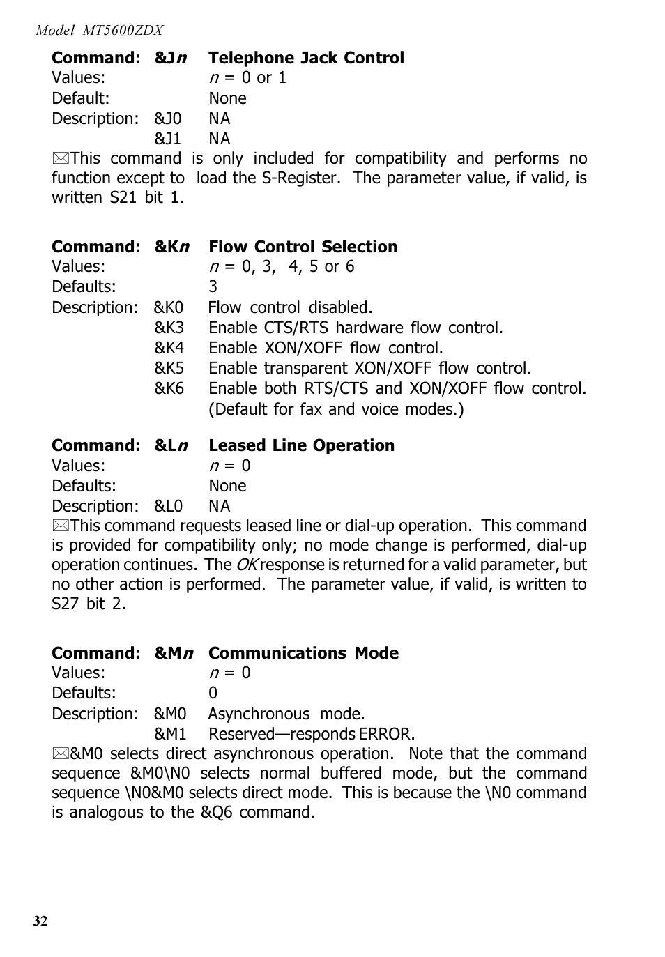 Multi-Tech Systems MT5600ZDX User Manual | Page 32 / 84