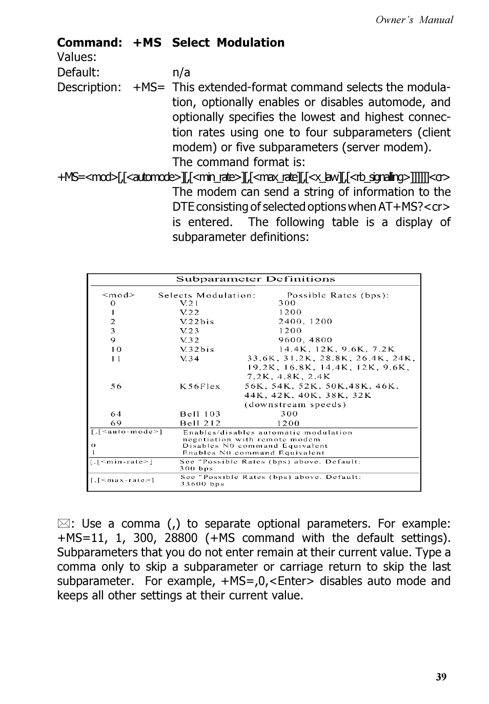 Multi-Tech Systems MT5600ZDX User Manual | Page 39 / 84