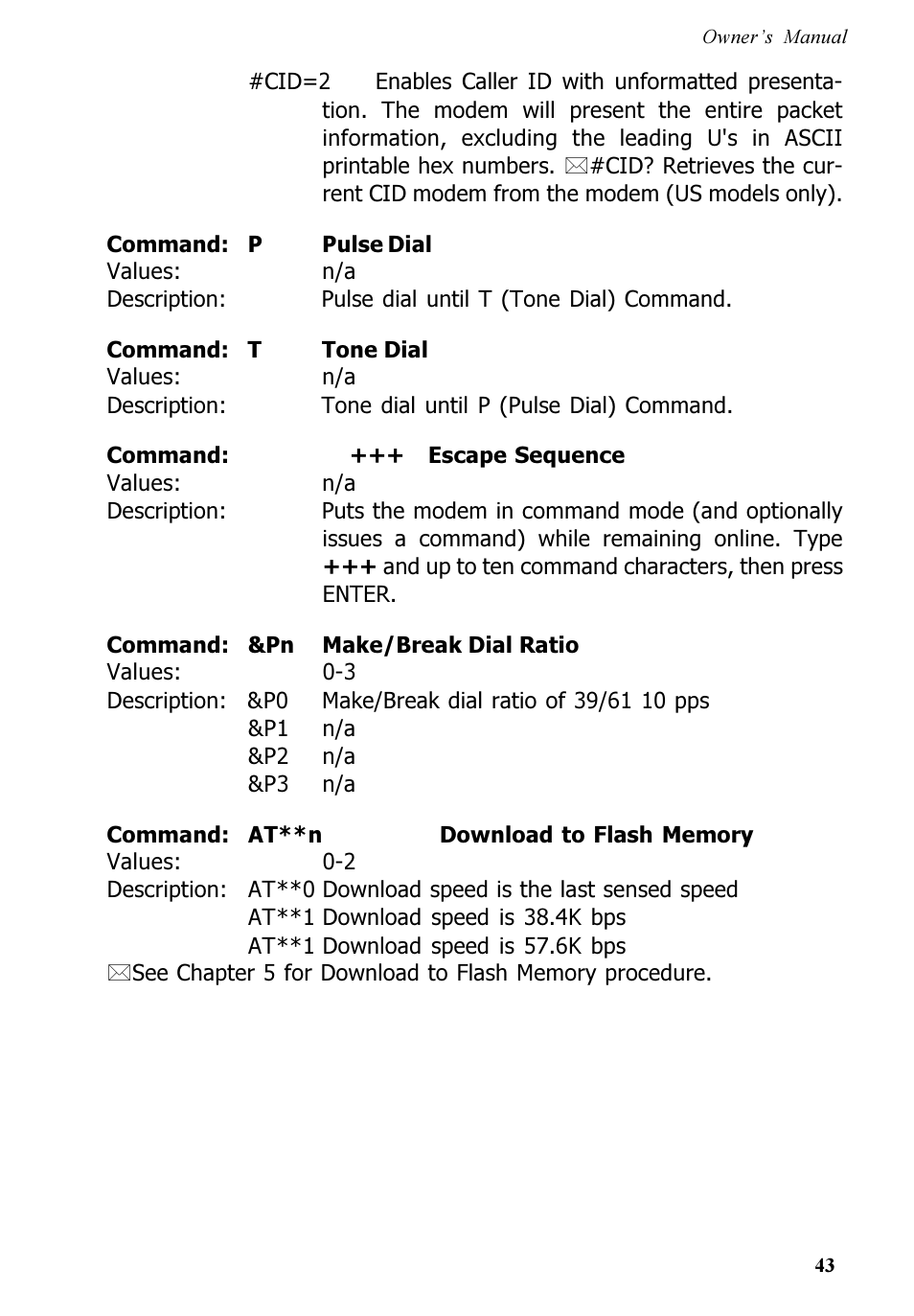 Multi-Tech Systems MT5600ZDX User Manual | Page 43 / 84