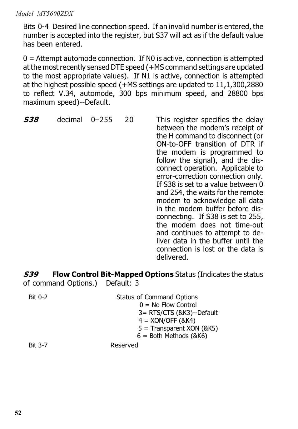 Multi-Tech Systems MT5600ZDX User Manual | Page 52 / 84
