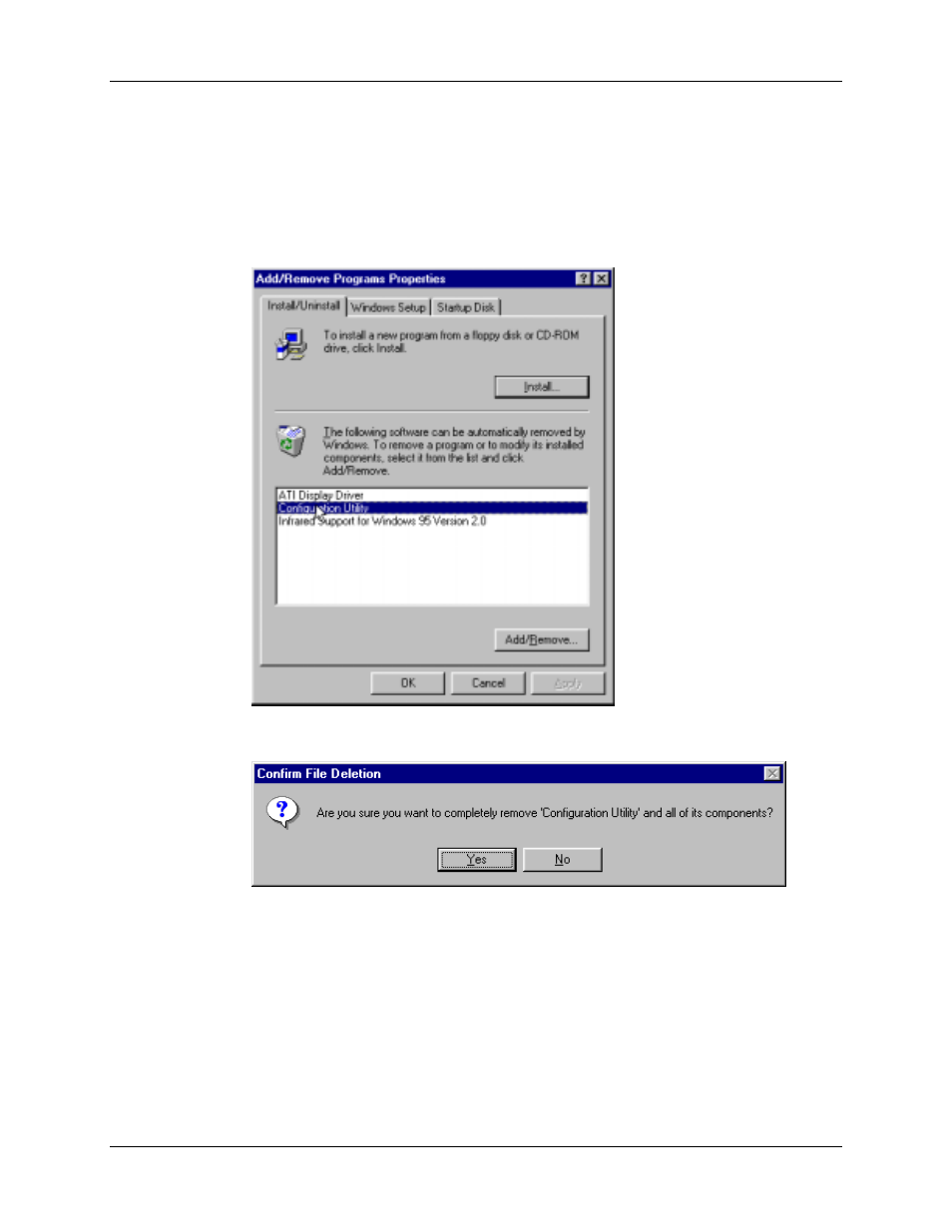 Uninstalling mt128zlx-st/nt drivers in windows 95 | Multi-Tech Systems MT128ZLX-NT User Manual | Page 27 / 257