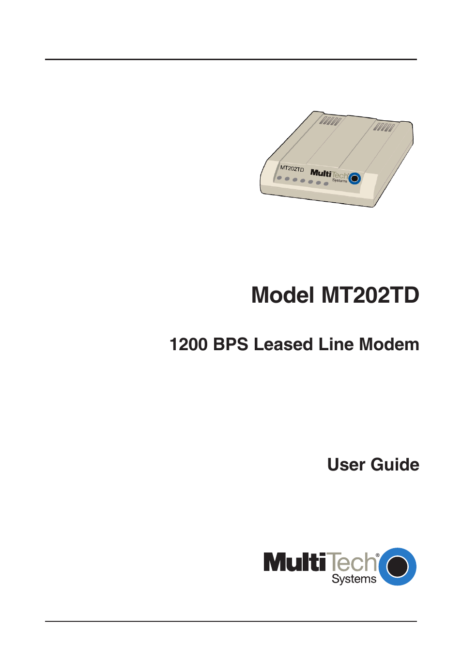 Multi-Tech Systems MT202TD 1200 User Manual | 28 pages
