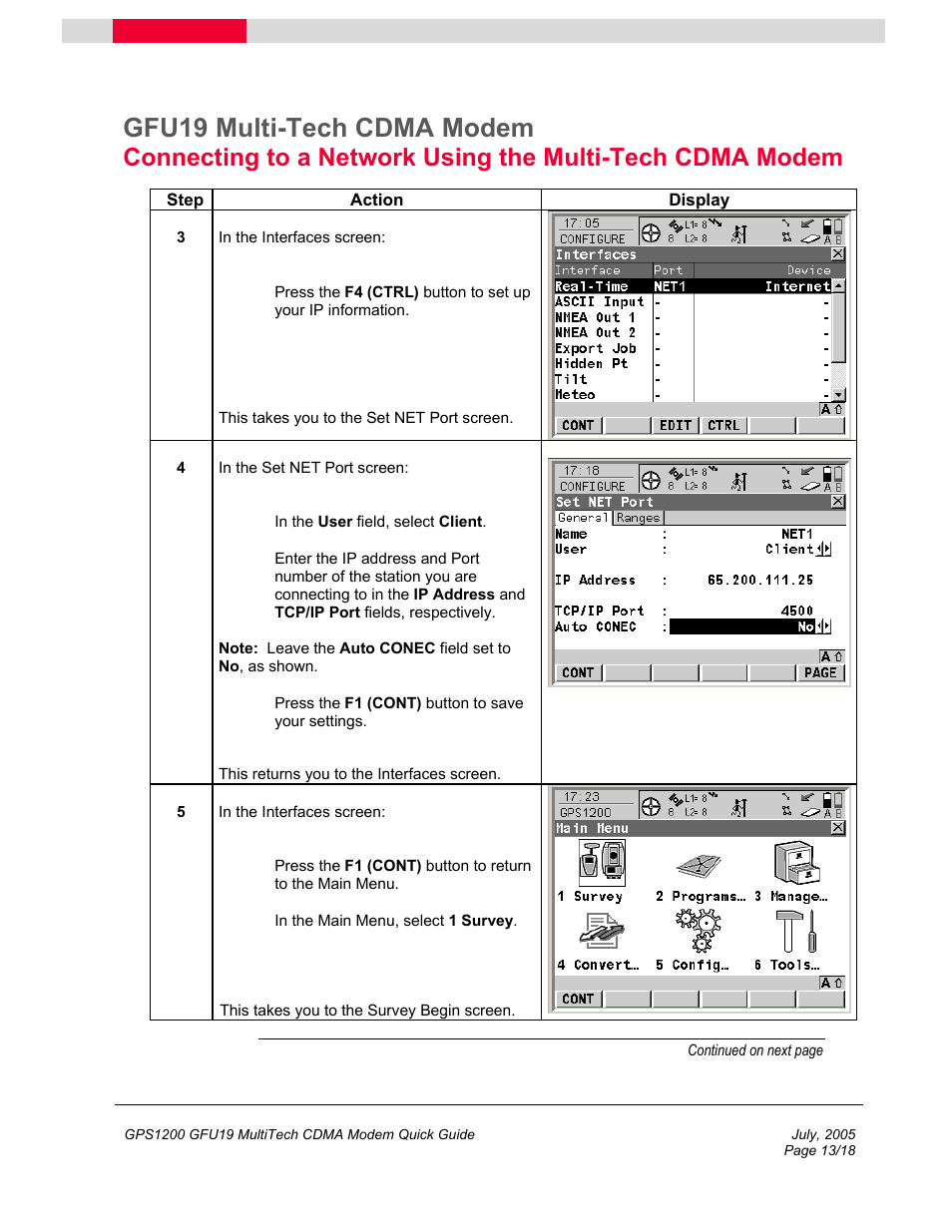 Gfu19 multi-tech cdma modem | Multi-Tech Systems GFU19 User Manual | Page 13 / 18