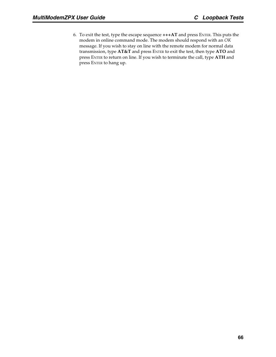C loopback tests, Multimodemzpx user guide | Multi-Tech Systems MT5634ZPX-PCI-V92 User Manual | Page 71 / 85