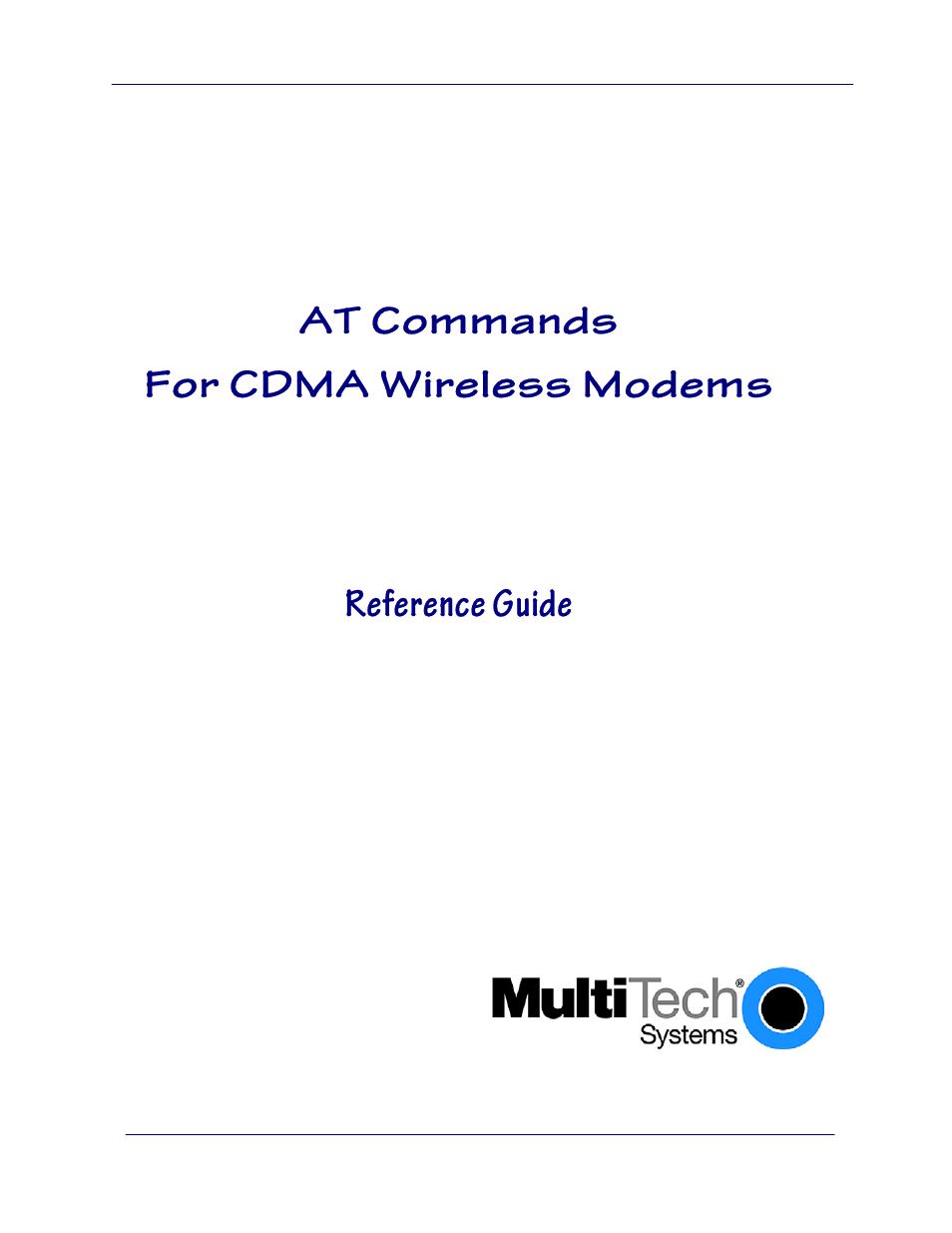 Multi-Tech Systems CDMA Wireless Modem User Manual | 195 pages