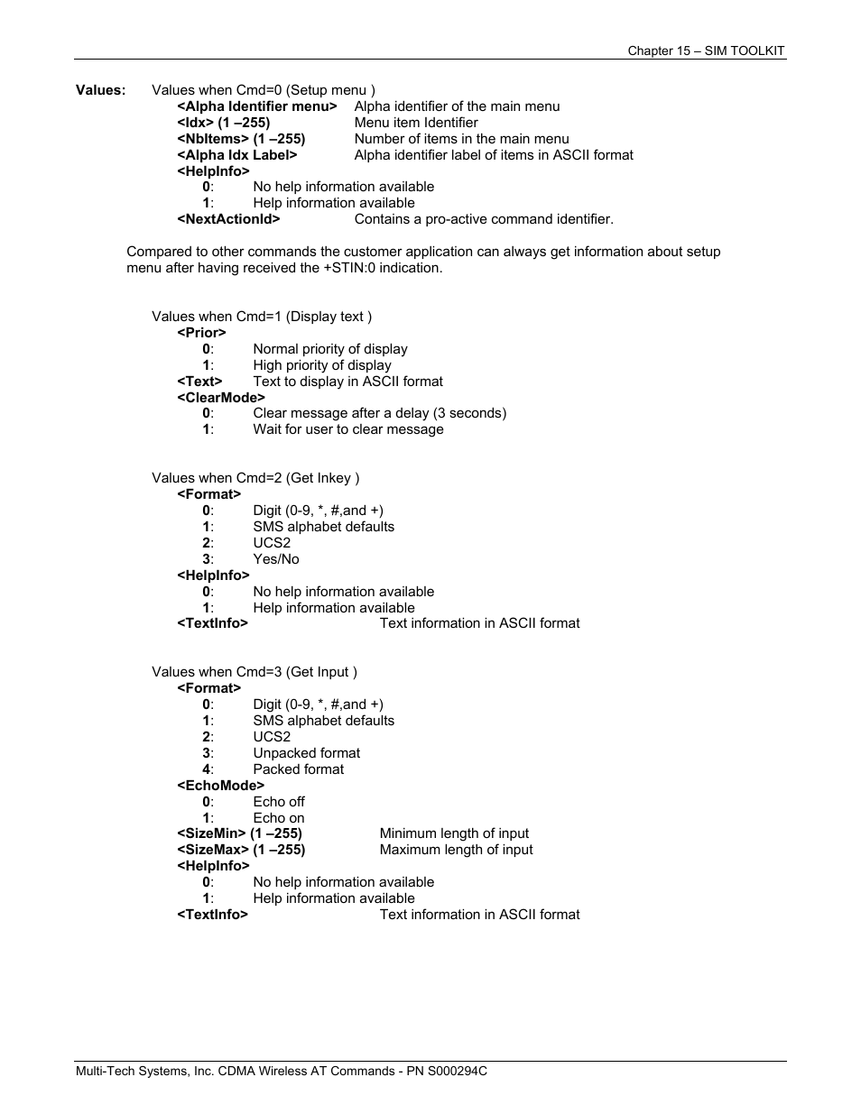 Multi-Tech Systems CDMA Wireless Modem User Manual | Page 118 / 195