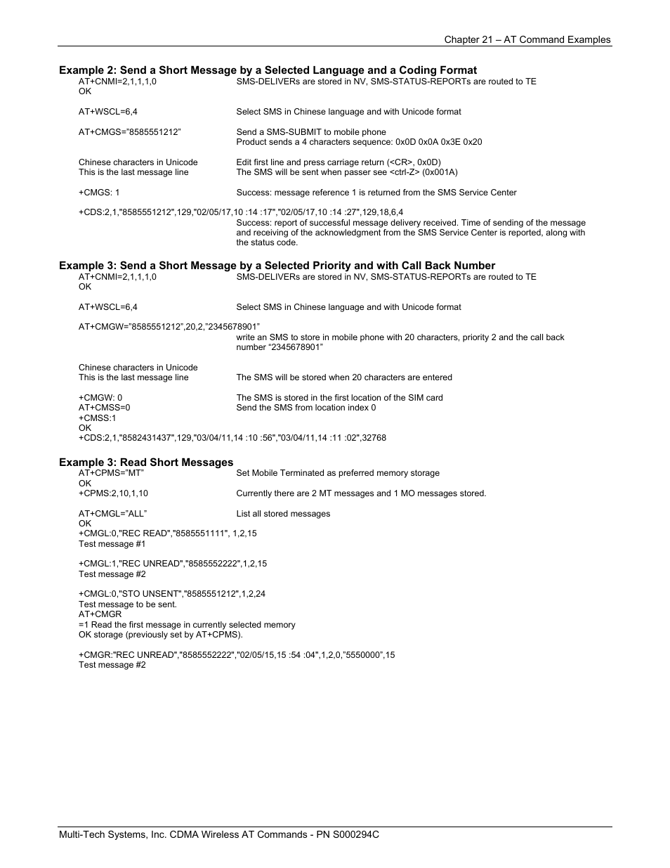 Multi-Tech Systems CDMA Wireless Modem User Manual | Page 173 / 195