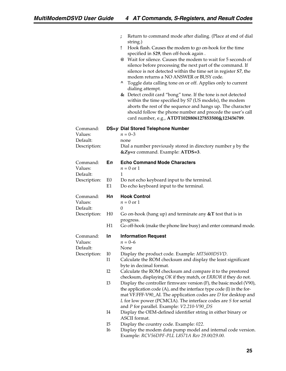 Multi-Tech Systems MT5600DSVD User Manual | Page 30 / 82