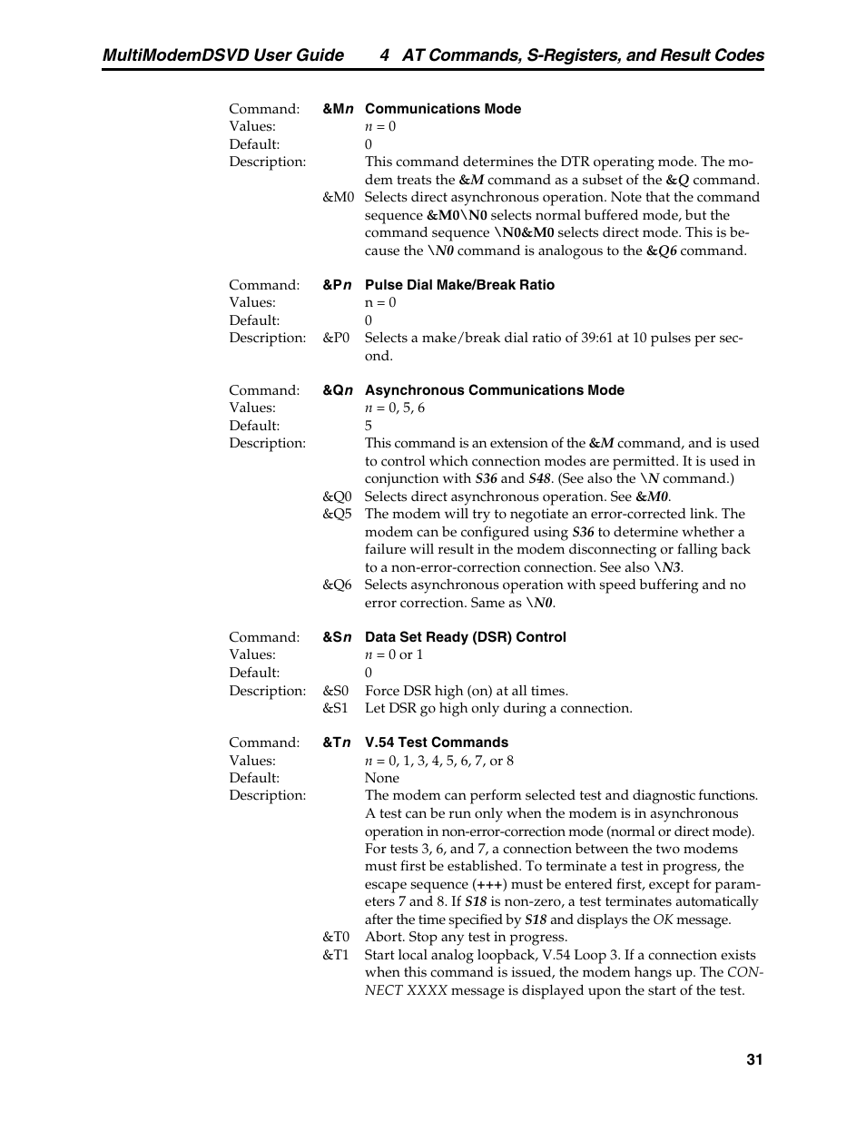 Multi-Tech Systems MT5600DSVD User Manual | Page 36 / 82