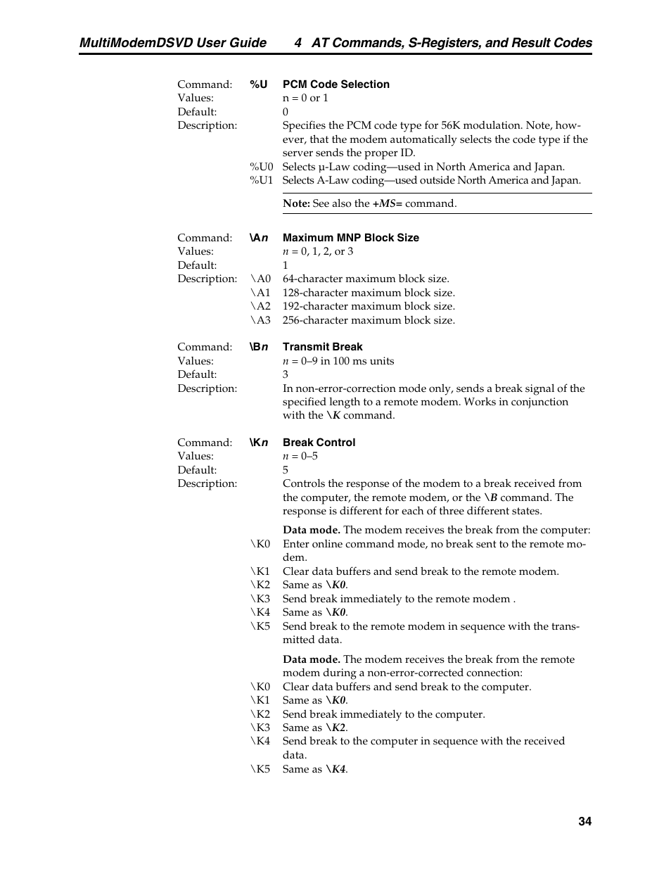 Multi-Tech Systems MT5600DSVD User Manual | Page 39 / 82