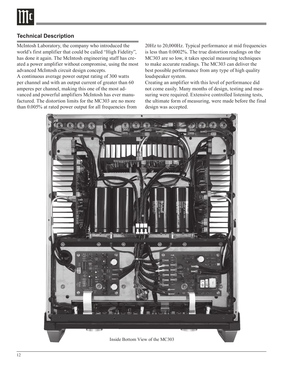 McIntosh MC303 User Manual | Page 12 / 20