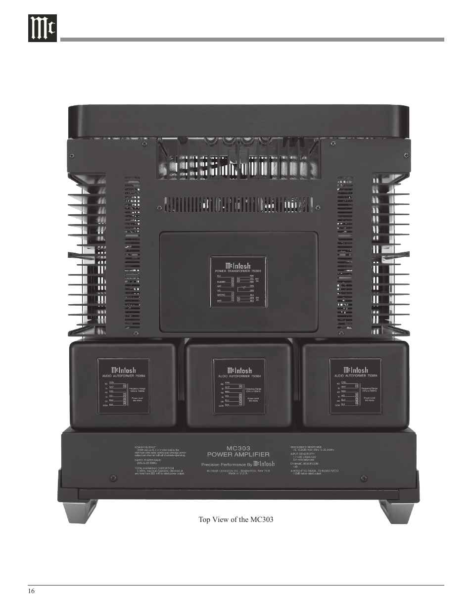 McIntosh MC303 User Manual | Page 16 / 20