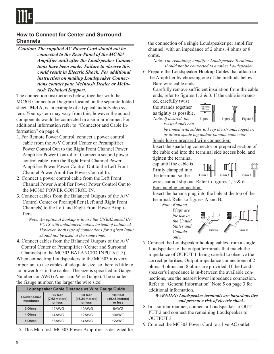 McIntosh MC303 User Manual | Page 8 / 20