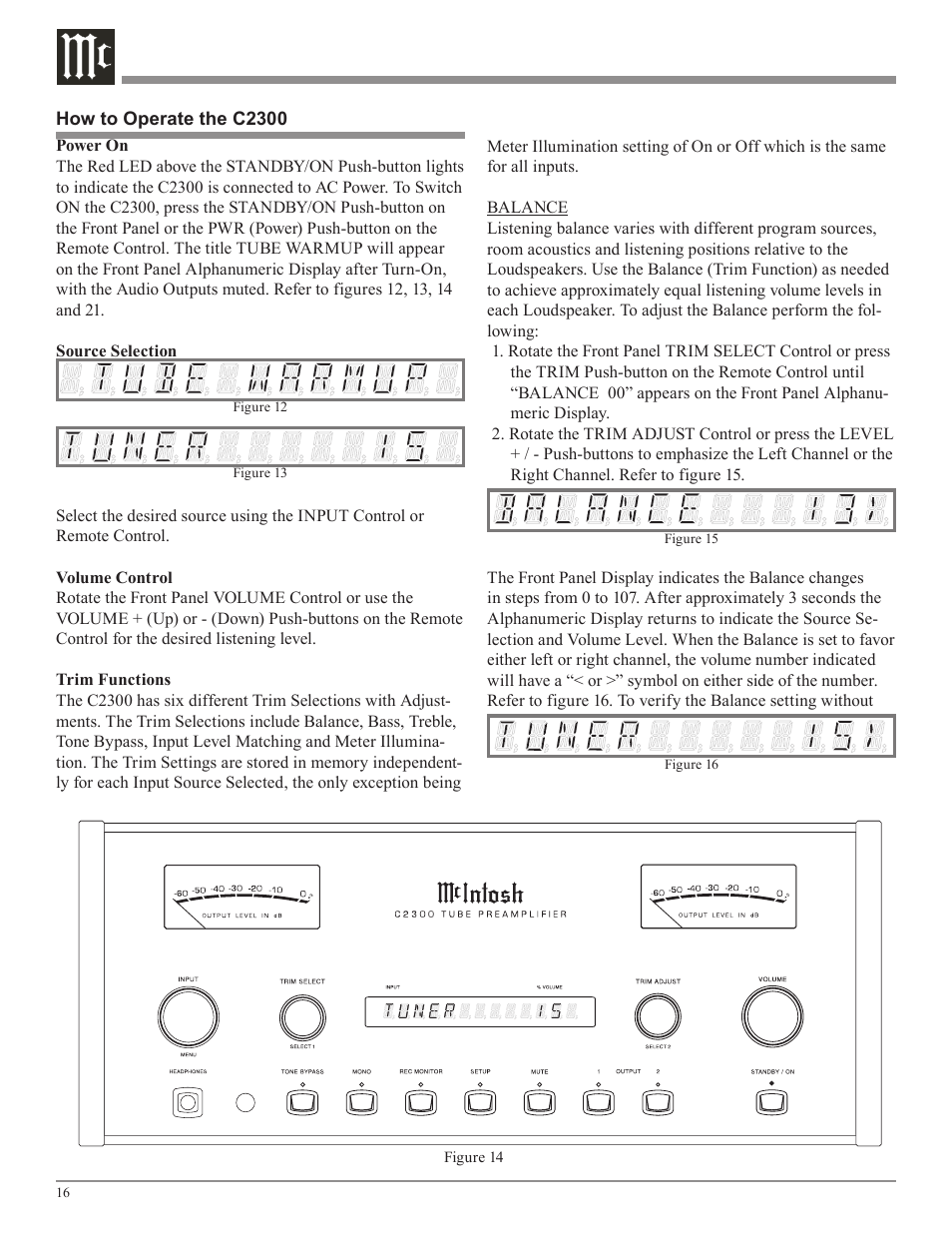 McIntosh C2300 User Manual | Page 16 / 24