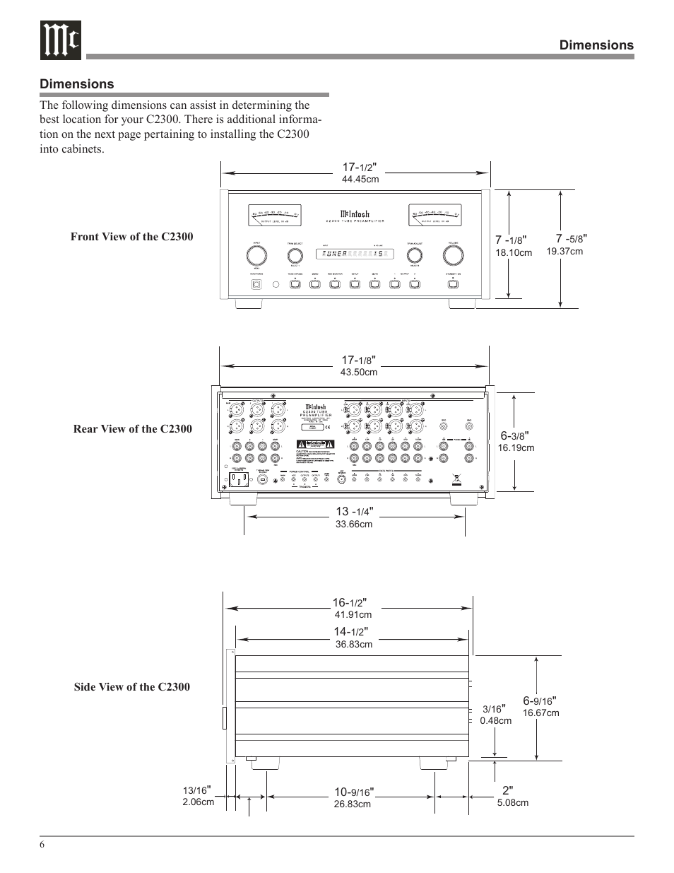 McIntosh C2300 User Manual | Page 6 / 24