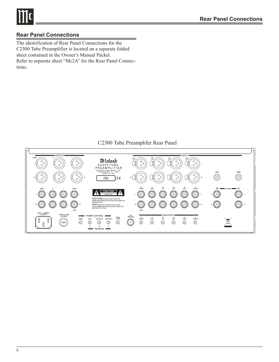 McIntosh C2300 User Manual | Page 8 / 24