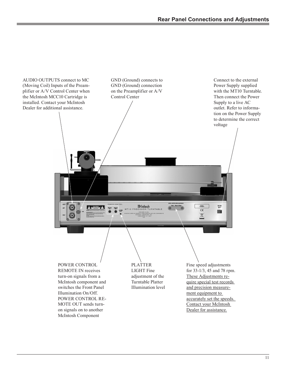 McIntosh MT10 User Manual | Page 11 / 20