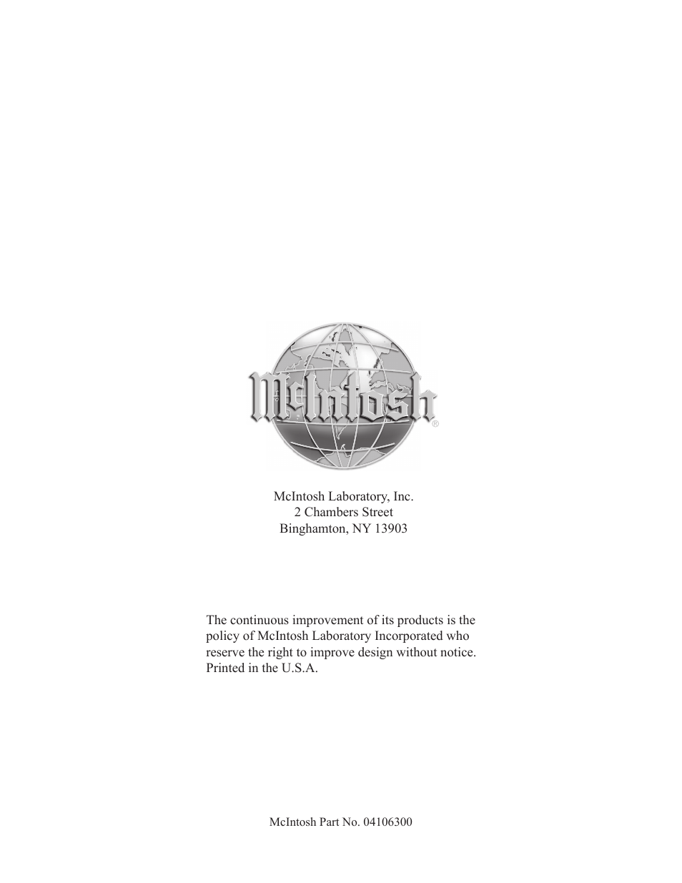 McIntosh MT10 User Manual | Page 20 / 20