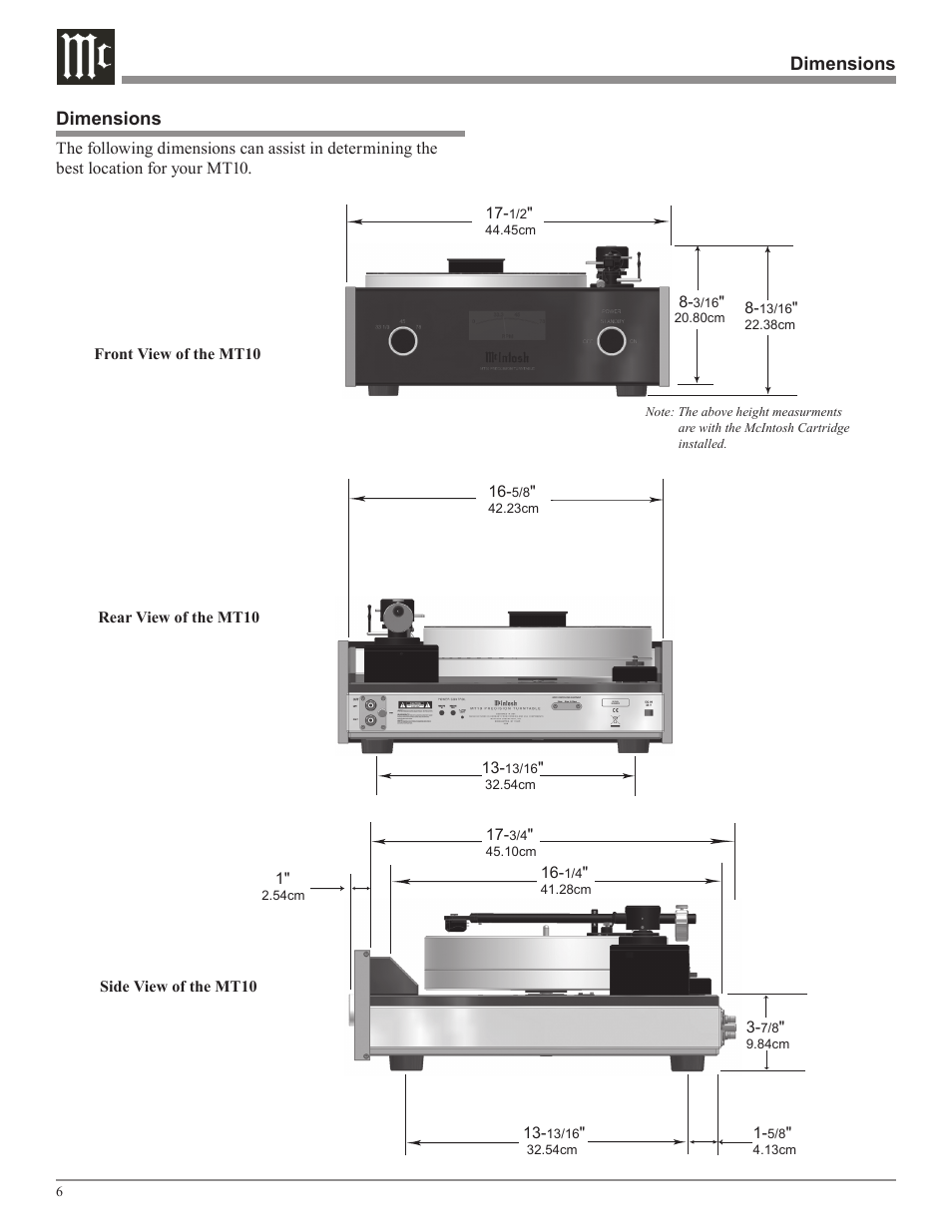 McIntosh MT10 User Manual | Page 6 / 20
