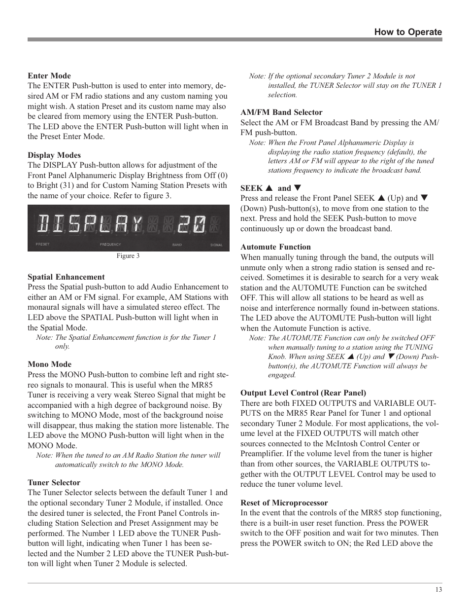 McIntosh M85 User Manual | Page 13 / 20