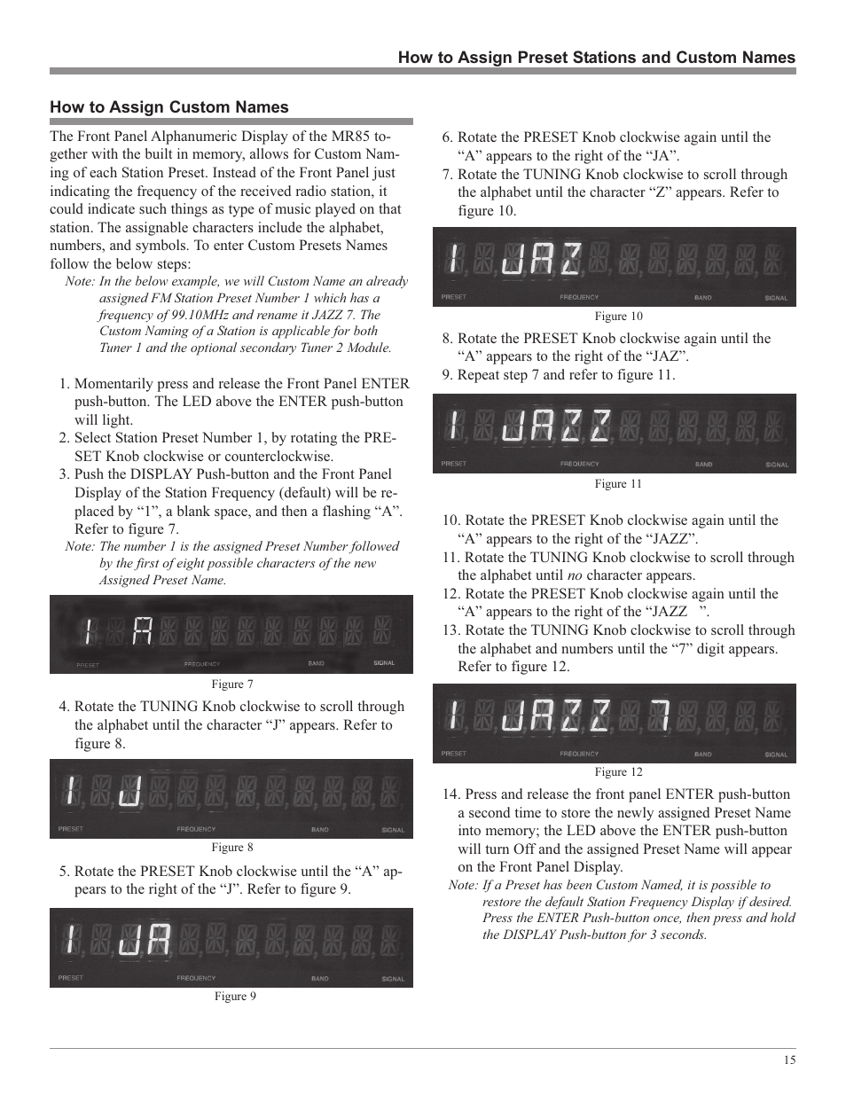 McIntosh M85 User Manual | Page 15 / 20