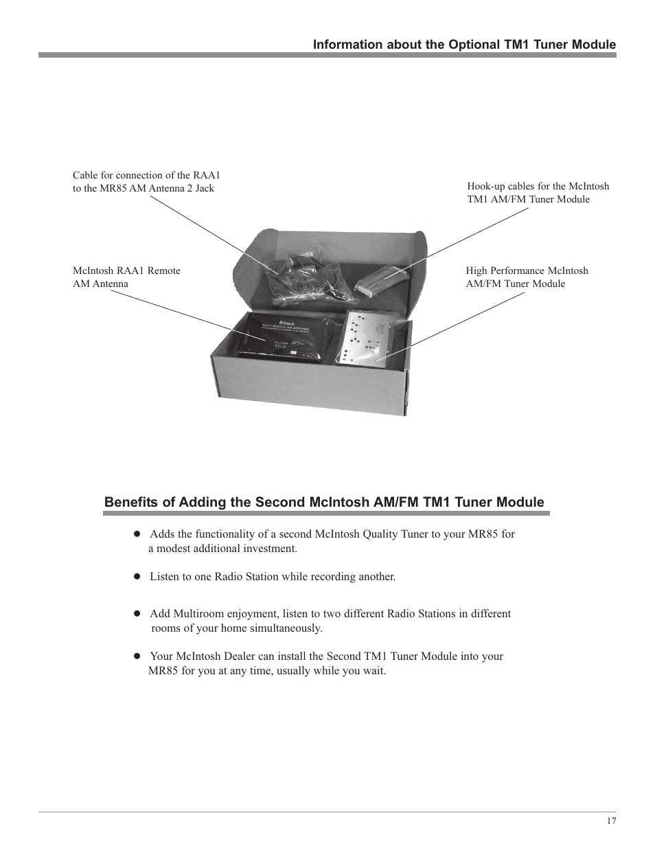 McIntosh M85 User Manual | Page 17 / 20