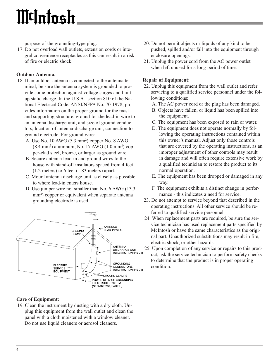 McIntosh M85 User Manual | Page 4 / 20