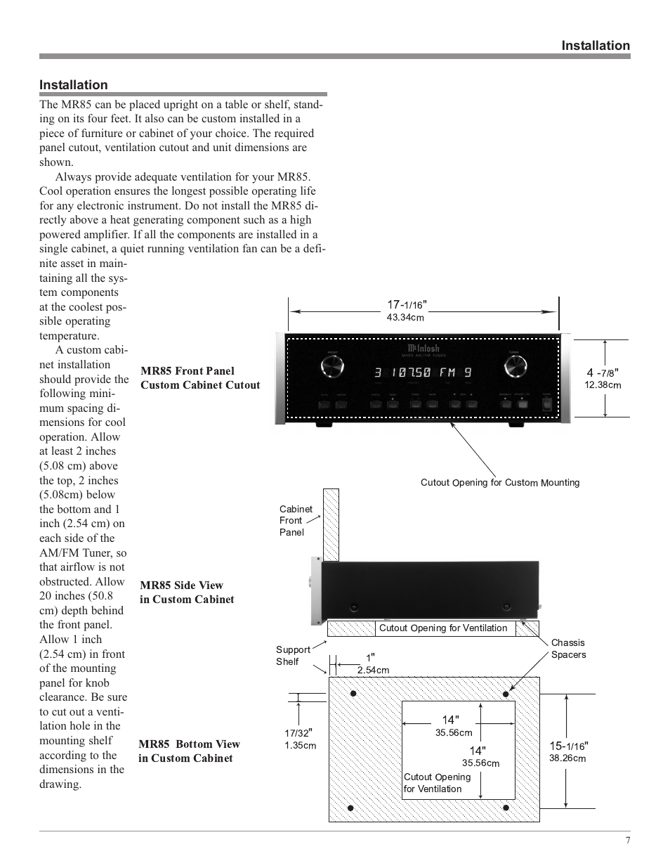 McIntosh M85 User Manual | Page 7 / 20