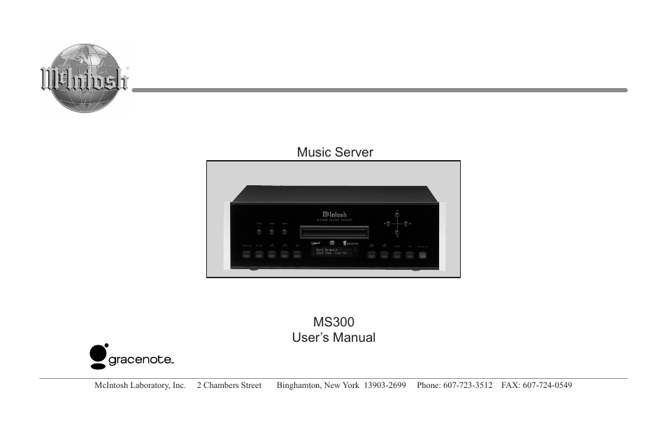 McIntosh MS300 User Manual | 110 pages