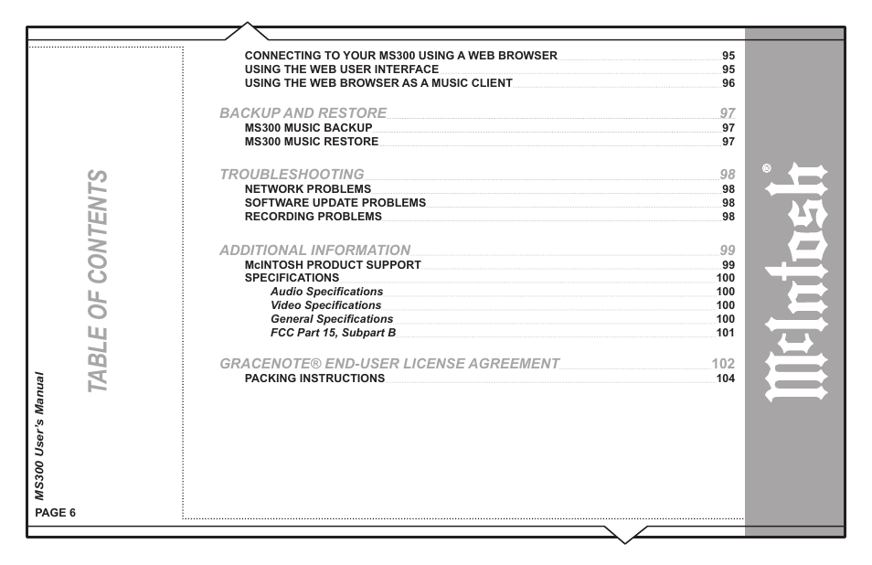 McIntosh MS300 User Manual | Page 10 / 110
