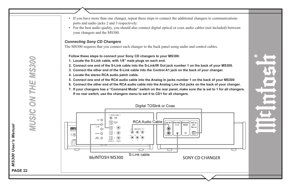 Music on the ms300 | McIntosh MS300 User Manual | Page 26 / 110