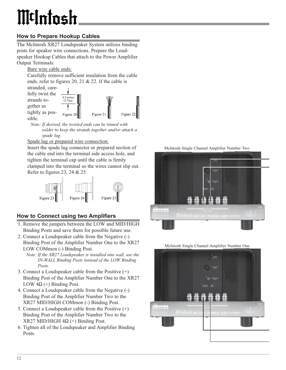 McIntosh XR27 User Manual | Page 12 / 16