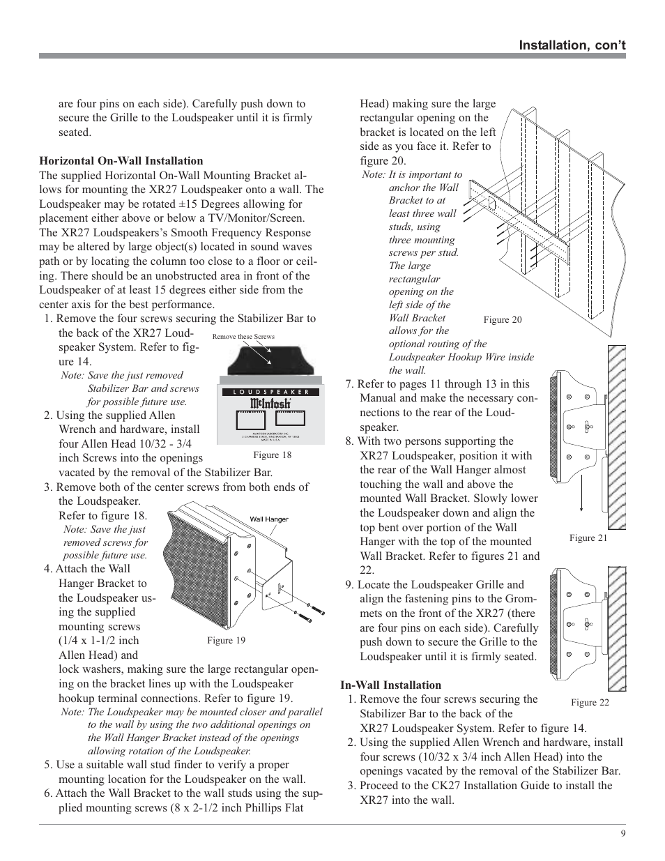 McIntosh XR27 User Manual | Page 9 / 16
