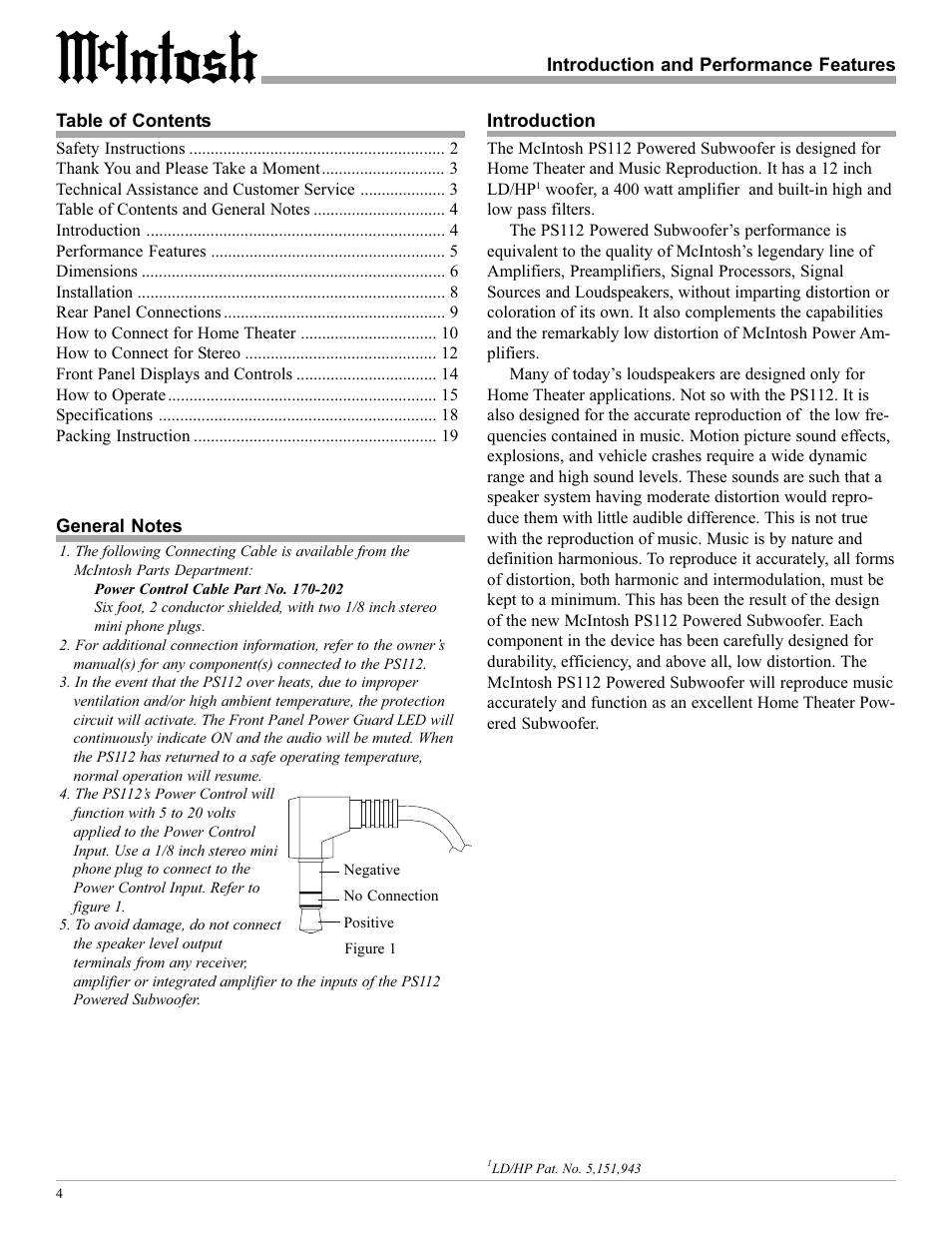 McIntosh PS112 User Manual | Page 4 / 20