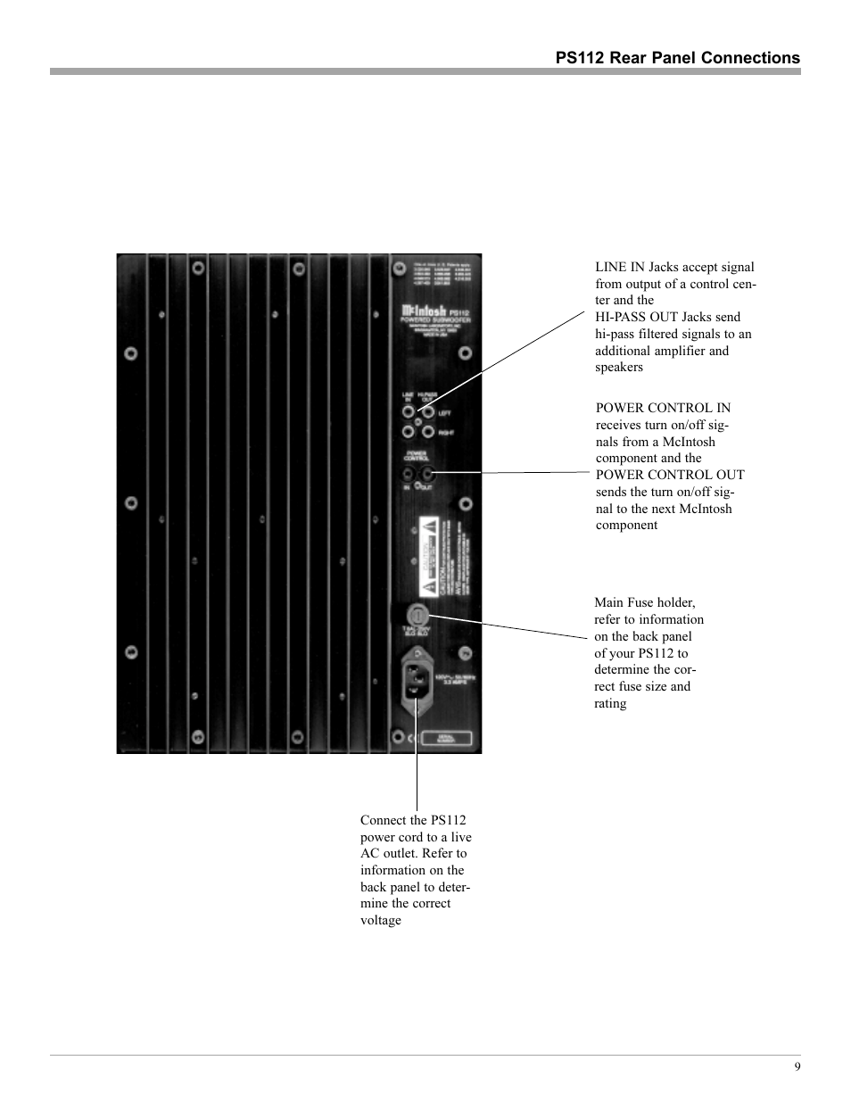 McIntosh PS112 User Manual | Page 9 / 20