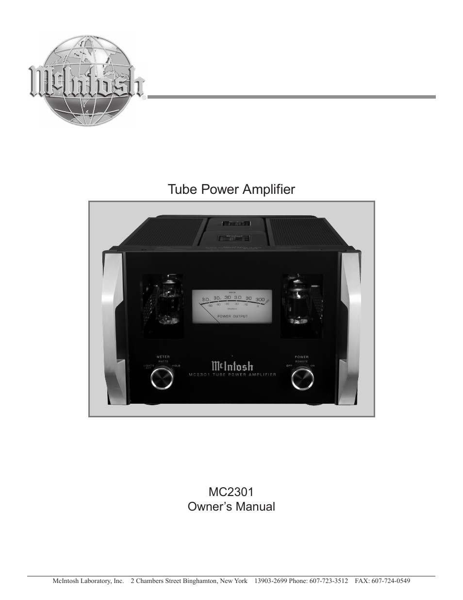 McIntosh MC2301 User Manual | 24 pages